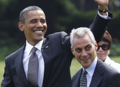 Emanuel (right) has been the White House Chief of Staff since Barack Obama took office in January 2009.