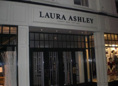 The Laura Ashley shopfront.