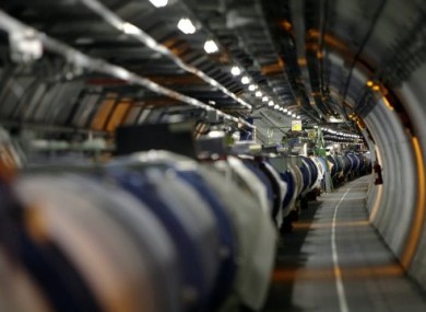 File photo of the LHC in its tunnel at CERN.