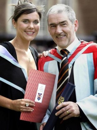 Michaela Harte with her father Mickey Harte.