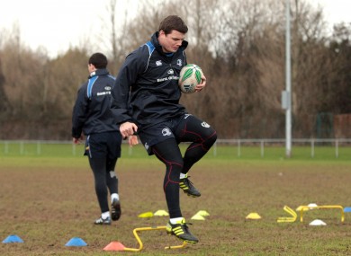 Brian O'Driscoll at Leinster squad training in Donnybrook this week.