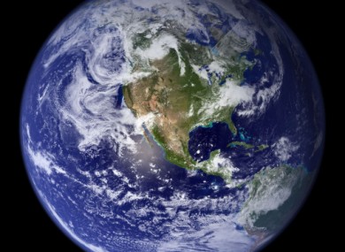 The lonely planet: a composite image from NASA made over a span of several months and from different angles.