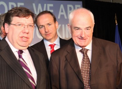 O'Keeffe (right) pictured with Brian Cowen in 2009