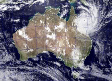 NASA's satellite image shows Cyclone Yasi approaching the coast of Queensland today.