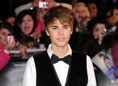 Justin Bieber, pictured at the London premiere of his new film 'Never Say Never' last night.