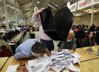 Counting begins at the RDS earlier today