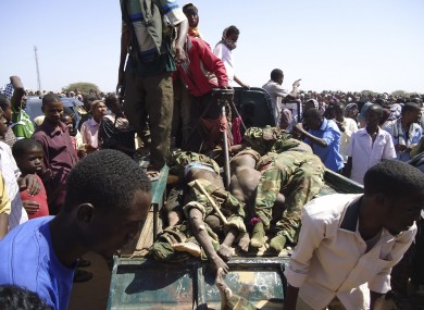 African Union soldiers who were killed in Somalia last week