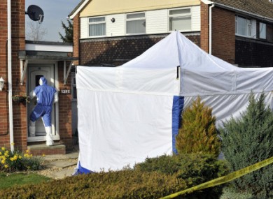 A police forensic tent outside an address at Ashbury Ave, Swindon, following the arrest of man suspected of kidnap and murder.