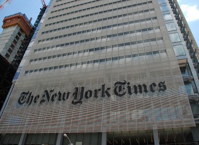 The headquarters of the New York Times