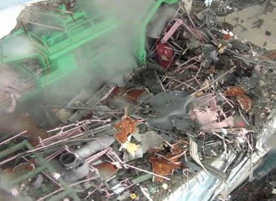 The heavily-damaged building at the number 4 reactor at Fukushima I: radioactive iodine-131 remains presence over Ireland.