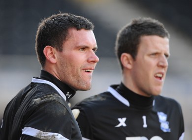 Birmingham City goalkeeper's Ben Foster (left) and Colin Doyle (right).