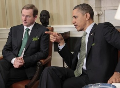 Taoiseach Enda Kenny meeting with Barack Obama on St Patrick's Day 2011.