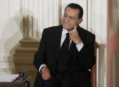 Former president of Egypt Hosni Mubarak photographed at the White House in Washington on 1 September 2010.