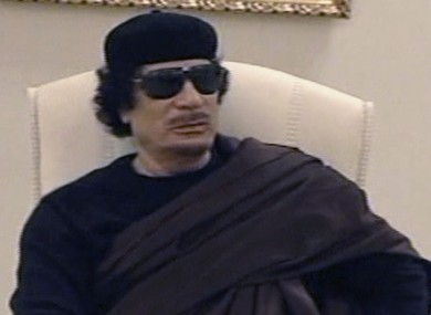 Gaddafi in a television appearance on Libyan state TV on Wednesday.