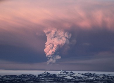 Ash cloud spews from the Grimsvotn volcano which is experiencing its largest eruption in 100 years.