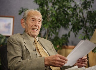 Harold Camping speaks during a taping of his show Open Forum in California last night. Camping now says the world will end in October.