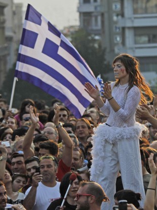 Protesters took to the streets on Sunday to protest against austerity and potential privatisations.