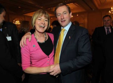 Special Olympics Ireland head Mary Davis pictured with Taoiseach Enda Kenny in March. Davis is seeking an independent nomination to contest the Presidency.