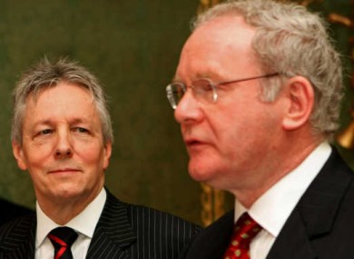 Peter Robinson could be replaced by Sinn Féin's Martin McGuinness as Northern Ireland's First Minister, though the prospect is not likely.