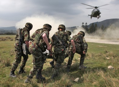 The 104th Infantry Battalion carries out a training exercise at the Glen of Imaal, Co Wicklow, earlier this month ahead of deployment to Lebanon next month.