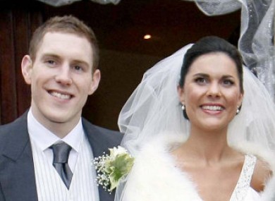 Photo courtesy of the Irish News of John McAreavey and wife Michaela Harte on their wedding day at St. Malacheys Church Ballymacilrory on December 30, 2010