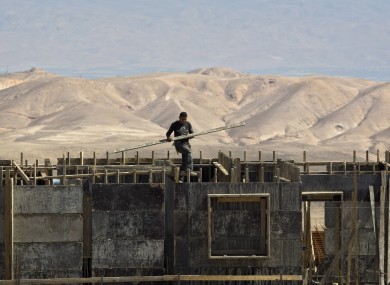 Work continues at a construction site in Ma'ale Adumim, where one Jewish settlement is to be named 'Obama'.