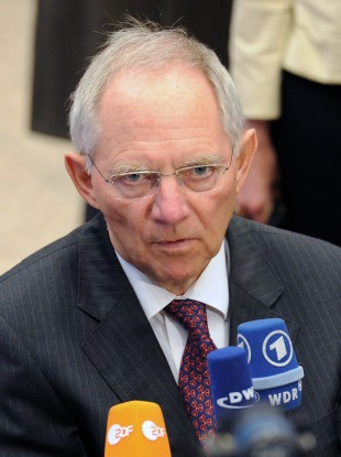 Wolfgang Schäuble has acknowledged that Greece needs help - but wants its bondholders to chip in with the rescue effort.