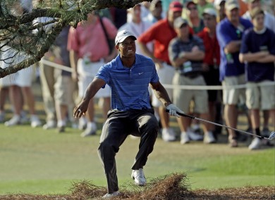 Tiger Woods hurt at Augusta.