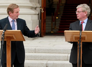 How has it been for you? Enda Kenny and Eamon Gilmore at a recent press conference.