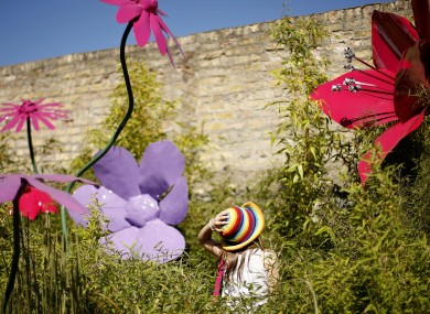Cara Weldon, 9, in a garden called
