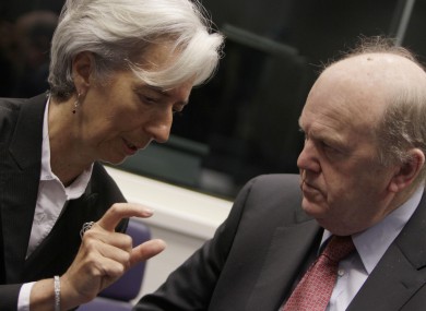 Lagarde and Noonan in Luxembourg earlier today.
