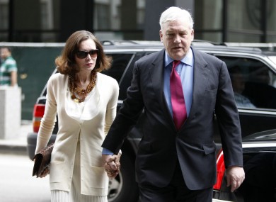 Conrad Black arrives at Federal Courthouse with his wife Barbara Amiel ahead of his re-sentencing hearing.