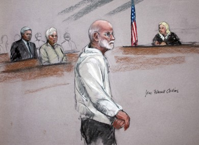 James 'Whitey' Bulger in court in Boston last week.