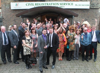 Barry Dignam and Hugh Walsh became the first male couple in Ireland to avail of the provisions of the Civil Partnership Act.