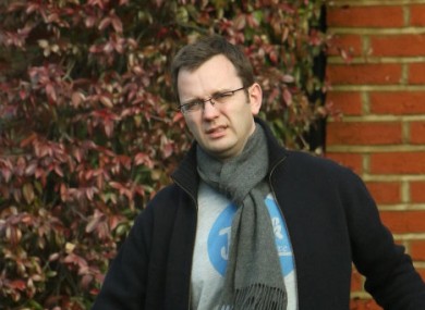 File photo dated 22 January 2011 of Andy Coulson outside his London home.
