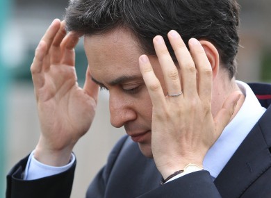 A head in hands moment for Miliband.