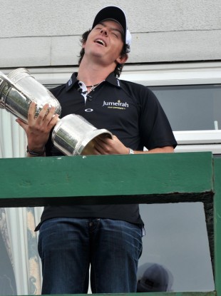 McIlroy at his homecoming in County Down last month.