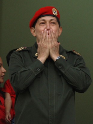 Hugo Chavez greets supporters upon his return to Venezuela earlier this month.