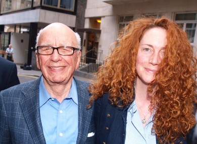 Rupert Murdoch and Rebekah Brooks in London recently.