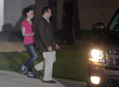 Casey Anthony is accompanied by her solicitor Jose Baez as she walks free for the first time in three years.