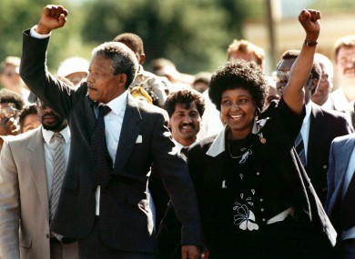 Mandela on his release from prison