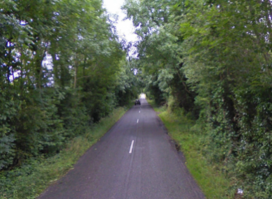 The road between Ferbane and Clonlyon, where the attempted kidnapping took place last week.