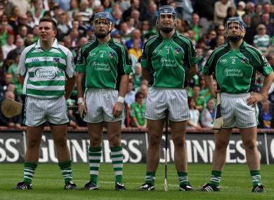 Mark O'Riordan (centre left) and Stephen Lucey (centre right) will be available to lineup for Limerick footballers on Sunday.
