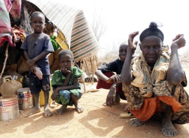 Refugees sit in an open area of the Dollo Ado refugee camp in Ethiopia last month.