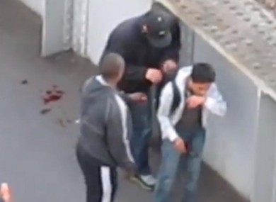 Mohammed Ashraf Haziq being robbed as captured on video.