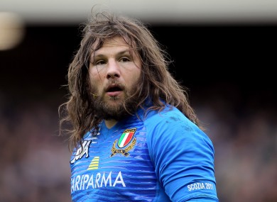 Castrogiovanni received the man of the match award for his performance against USA.
