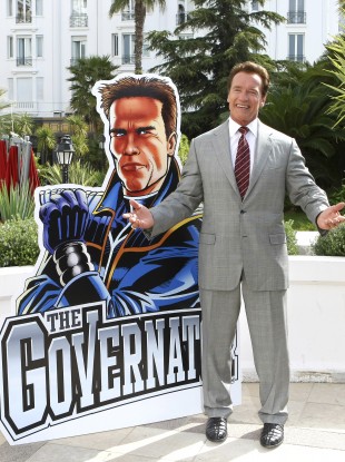 Schwarzenegger unveiling a new international television series, The Governator, at Cannes in April.