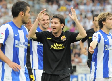 Messi was left frustrated as Barca experienced a rare draw at the weekend.