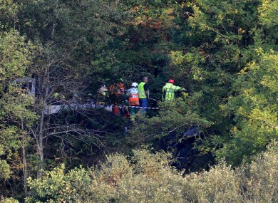 Emergency workers at the scene in Gleision Colliery near Swansea, South Wales.