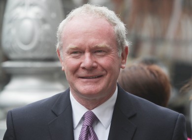 McGuinness arriving to announce his candidacy on Saturday